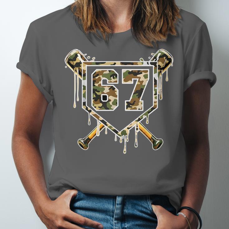 Baseball Ice Cream Drip 67 Camo Six Seven Meme Unisex Jersey T-Shirt