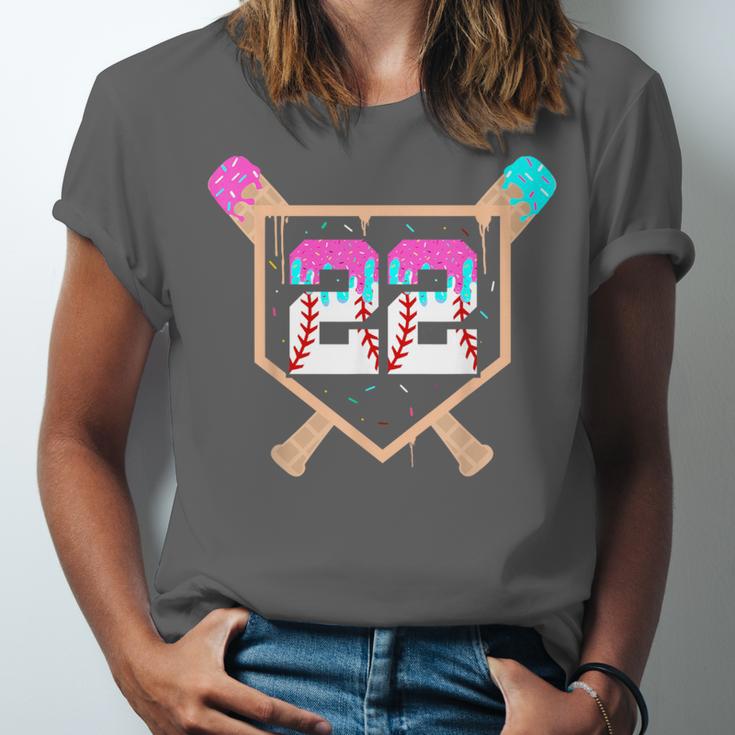 Baseball Ice Cream Drip Number 22 Player 22nd Birthday Unisex Jersey T-Shirt Baseball Ice Cream Drip Number 22 Player 22nd Birthday Unisex Jersey T-Shirt