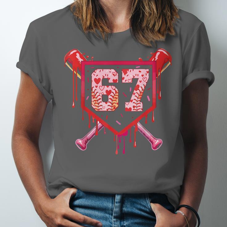 Baseball Ice Cream Drip Number 67 Meme Valentine Couple Love Unisex Jersey T-Shirt Baseball Ice Cream Drip Number 67 Meme Valentine Couple Love Unisex Jersey T-Shirt
