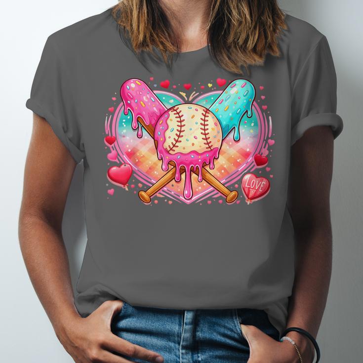 Baseball Ice Cream Drip Style Melt Ice Cream Youth Boys Unisex Jersey T-Shirt