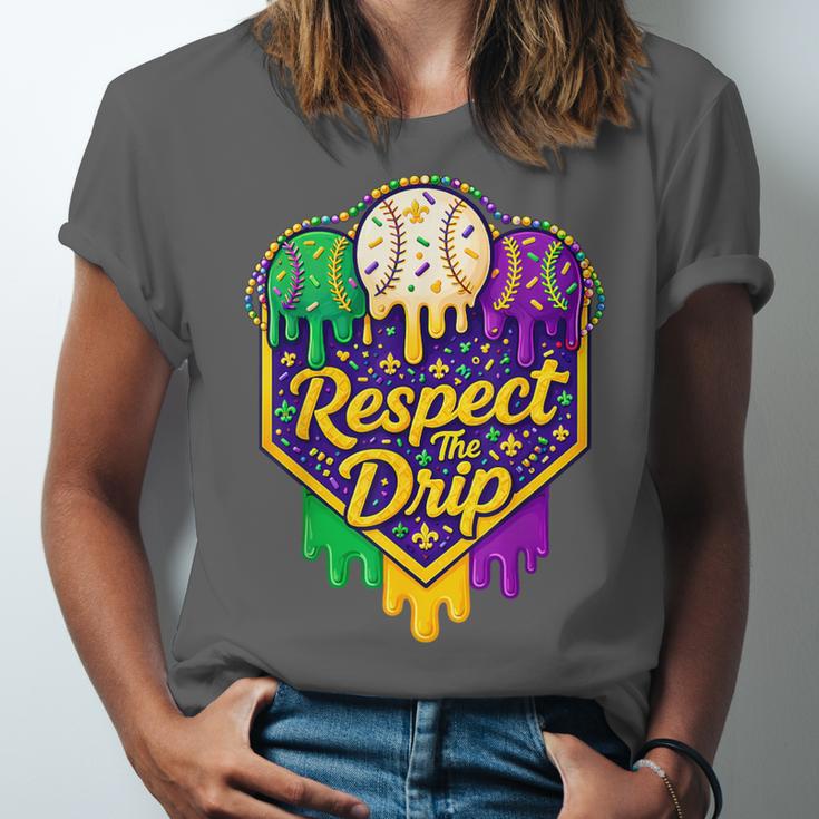 Baseball Ice Cream Respect The Drip Mardi Gras Carnival Boys Unisex Jersey T-Shirt Baseball Ice Cream Respect The Drip Mardi Gras Carnival Boys Unisex Jersey T-Shirt