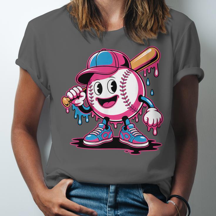 Baseball Ice Cream Shirt Cool Baseball Drip For Boys Unisex Jersey T-Shirt