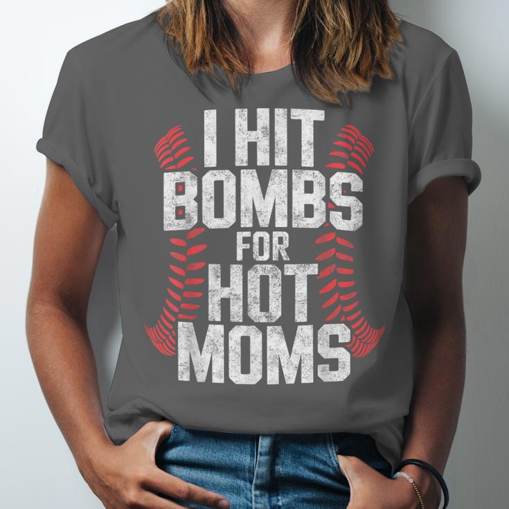 Baseball Joke Tee I Hit Bombs For Hot Moms Player Pitcher Unisex Jersey T-Shirt Baseball Joke Tee I Hit Bombs For Hot Moms Player Pitcher Unisex Jersey T-Shirt
