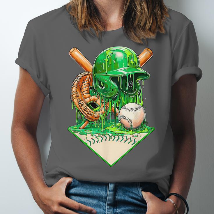 Baseball Life Style Ice Cream Drip Green Unisex Jersey T-Shirt