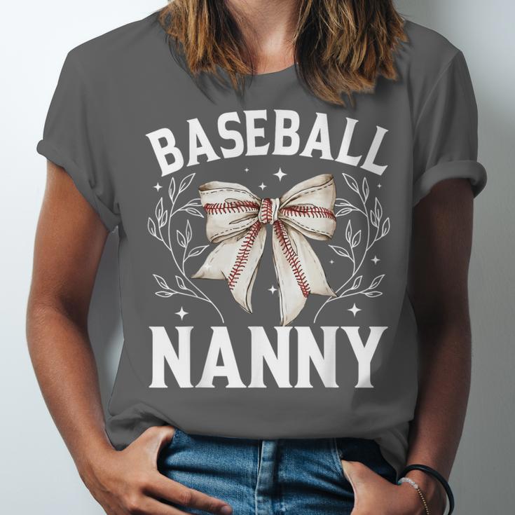 Baseball Nanny Baseball Coquette Bow Unisex Jersey T-Shirt