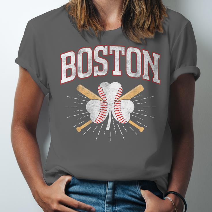 Baseball Shamrock Boston Massachusetts St Patrick’s Day Unisex Jersey T-Shirt
