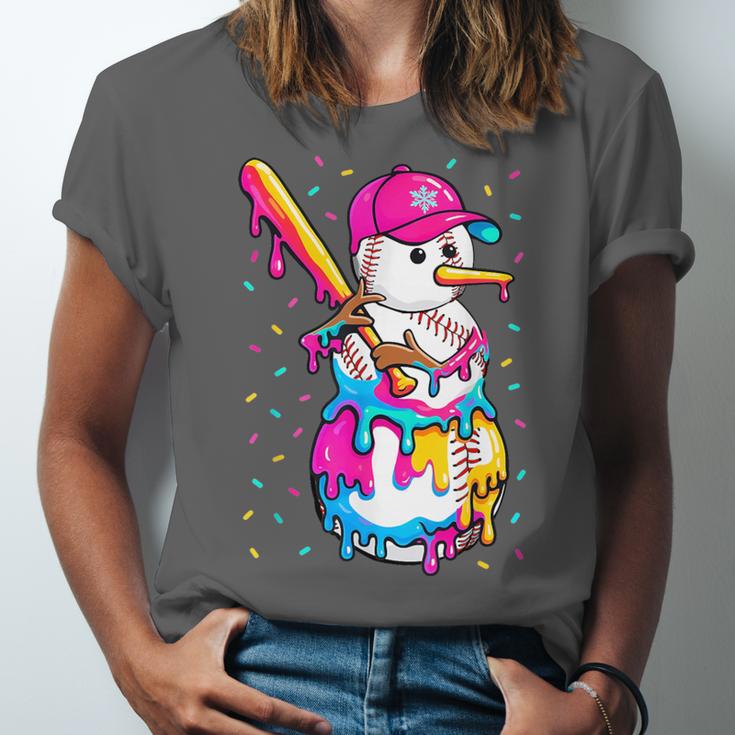 Baseball Snowman Drip Christmas Baseball Boys Men Kids Unisex Jersey T-Shirt Baseball Snowman Drip Christmas Baseball Boys Men Kids Unisex Jersey T-Shirt