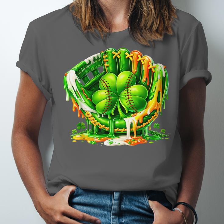 Baseball St Patricks Day Carnival Party Ice Cream Drip Boys Unisex Jersey T-Shirt