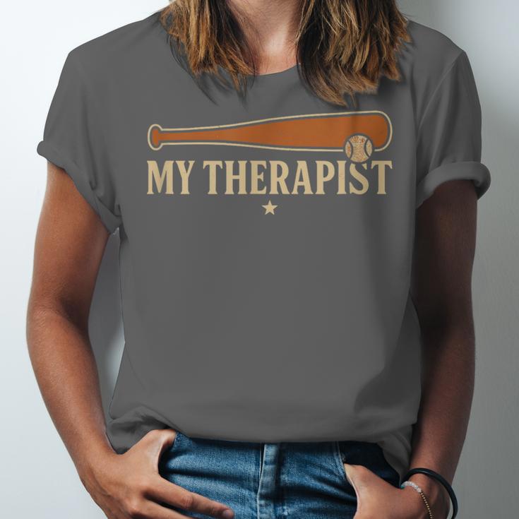 Baseball Tee My Therapist Bat Men Women Kids Unisex Jersey T-Shirt Baseball Tee My Therapist Bat Men Women Kids Unisex Jersey T-Shirt