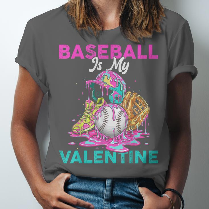 Baseball Is My Valentine Ice Cream Drip Crossed Bats Sport Unisex Jersey T-Shirt Baseball Is My Valentine Ice Cream Drip Crossed Bats Sport Unisex Jersey T-Shirt