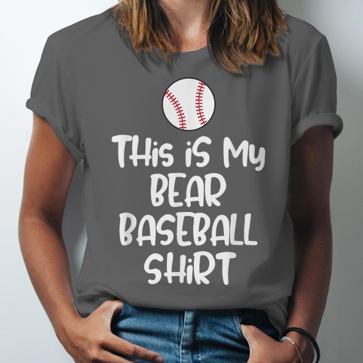 Bear Baseball Shirt For Players Fans And Moms Unisex Jersey T-Shirt