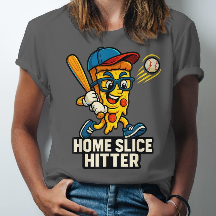 Boys Pizza Theme Baseball Home Hitter Unisex Jersey T-Shirt