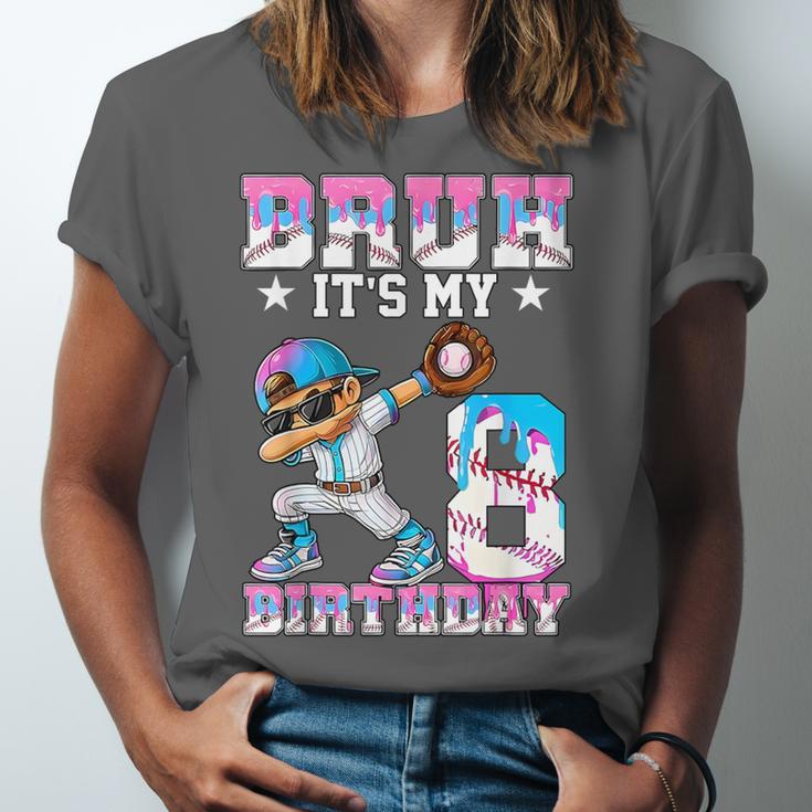 Bruh It's My 8th Birthday Baseball Ice Cream Drip 8 Year Old Unisex Jersey T-Shirt Bruh It's My 8th Birthday Baseball Ice Cream Drip 8 Year Old Unisex Jersey T-Shirt