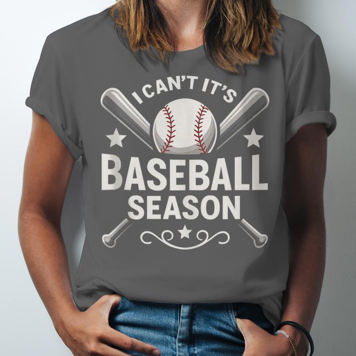I Can't It's Baseball Season Unisex Jersey T-Shirt
