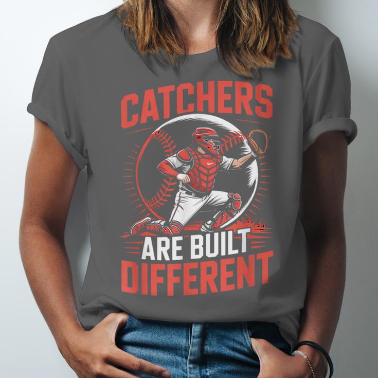 Catchers Are Built Different Baseball Catcher Unisex Jersey T-Shirt Catchers Are Built Different Baseball Catcher Unisex Jersey T-Shirt