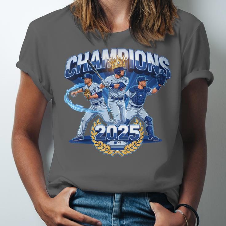 Champions 2025 Baseball Retro Athletic Celebration Theme Unisex Jersey T-Shirt
