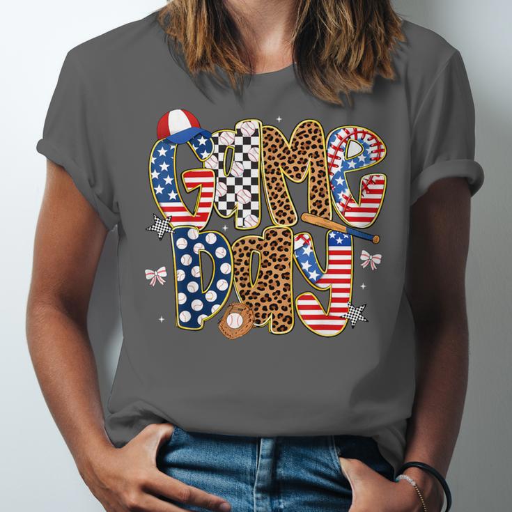 Checkered Leopard Game Day Baseball Men Women Kids Unisex Jersey T-Shirt