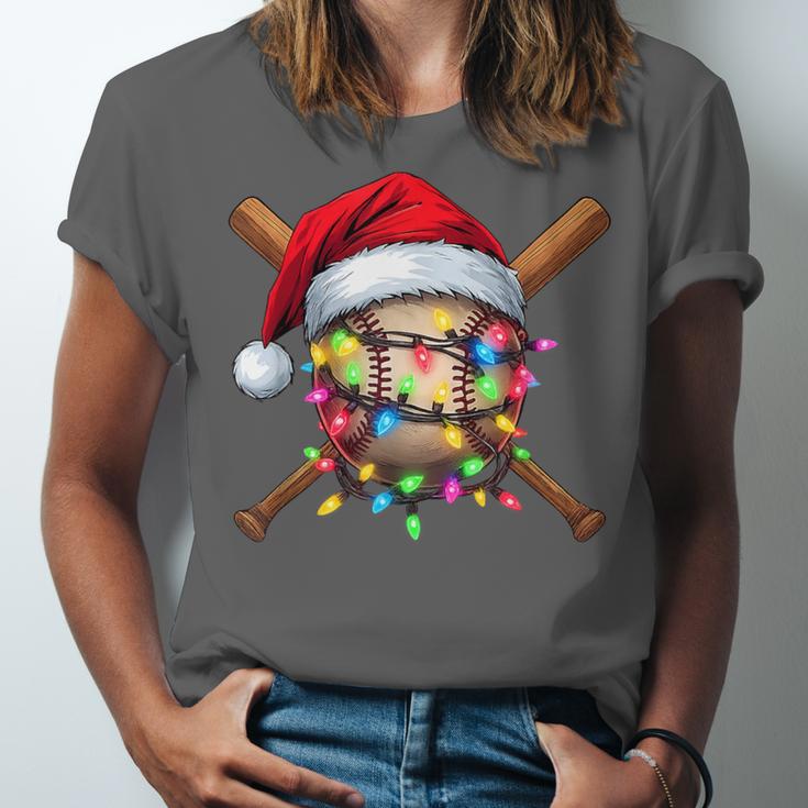 Christmas Baseball Pajama Santa For Men Boys Girls Kids Xmas Unisex Jersey T-Shirt