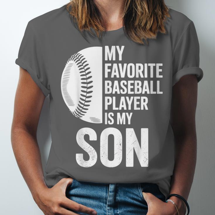 Cute Favorite Baseball Player Is My Son Women Men Unisex Jersey T-Shirt Cute Favorite Baseball Player Is My Son Women Men Unisex Jersey T-Shirt