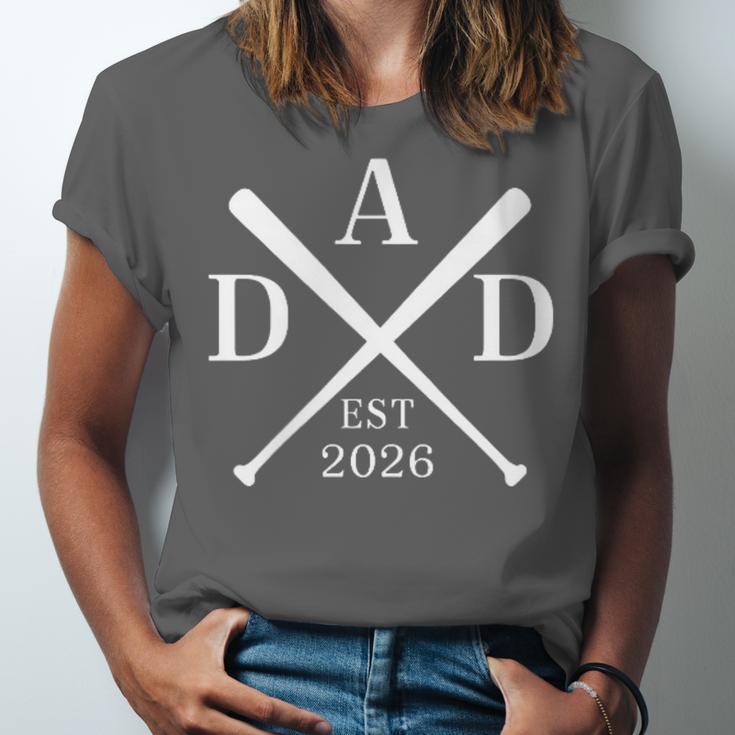 Dad Est 2026 Father Loading New Dad Baseball Pocket Unisex Jersey T-Shirt