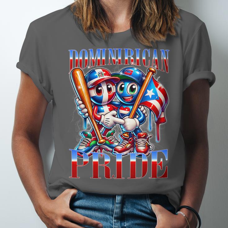 Dominican Puerto Rican Pride Baseball Flag Unity Unisex Jersey T-Shirt Dominican Puerto Rican Pride Baseball Flag Unity Unisex Jersey T-Shirt