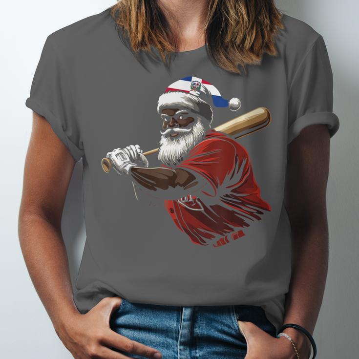 Dominican Republic Santa Christmas Baseball Beisbol Unisex Jersey T-Shirt