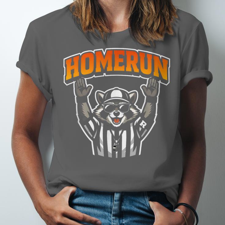 Football Referee Touchdown Baseball Homerun Raccoon Unisex Jersey T-Shirt
