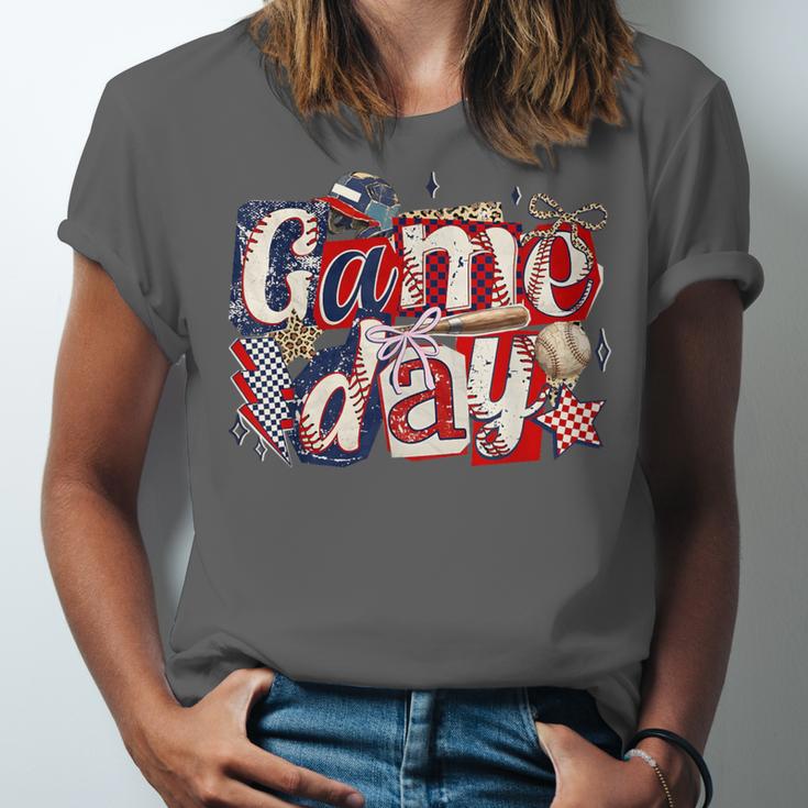 Game Day Baseball Leopard Coquette Bow Mama Mom Sister Unisex Jersey T-Shirt Game Day Baseball Leopard Coquette Bow Mama Mom Sister Unisex Jersey T-Shirt