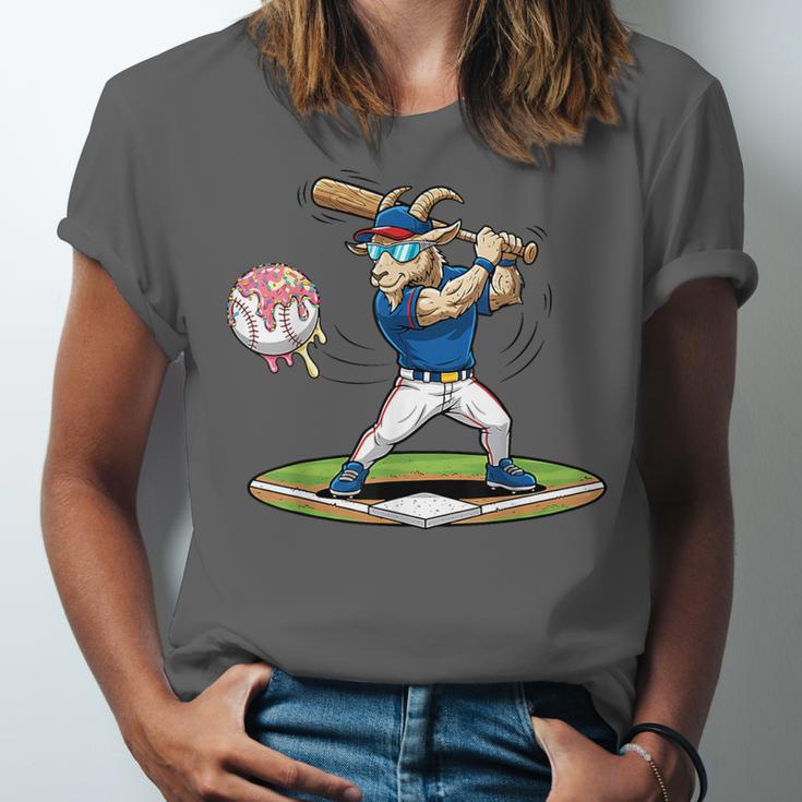 Goat Baseball Player With Bat And Ball Drip Animal Sports Unisex Jersey T-Shirt Goat Baseball Player With Bat And Ball Drip Animal Sports Unisex Jersey T-Shirt