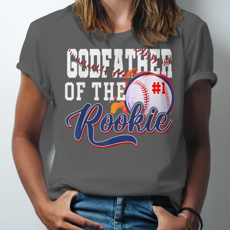 Godfather Rookie Of Year 1st Birthday Baseball Theme Unisex Jersey T-Shirt