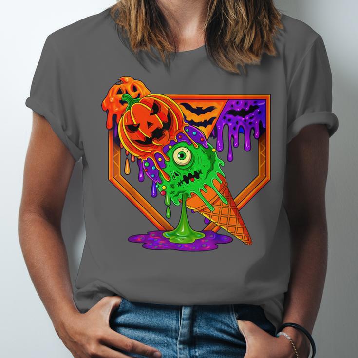 Halloween Baseball Ice Cream Drip Boys Girls Youth Unisex Jersey T-Shirt
