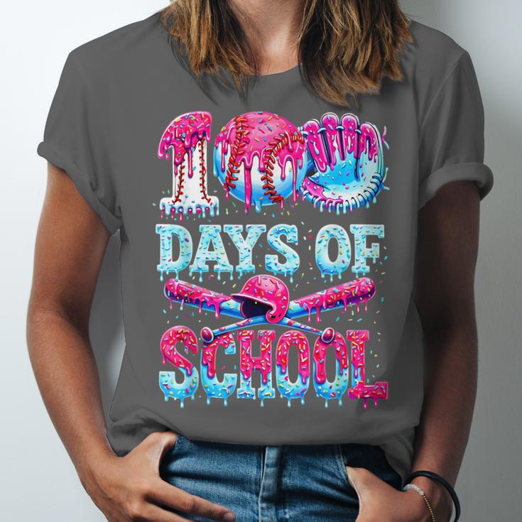Happy 100 Days Of School Game Day Baseball Ice Cream Drip Unisex Jersey T-Shirt Happy 100 Days Of School Game Day Baseball Ice Cream Drip Unisex Jersey T-Shirt
