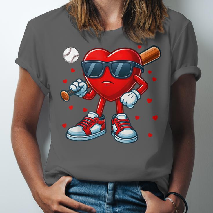Heart Love Baseball Valentine Outfit Men Boy Unisex Jersey T-Shirt