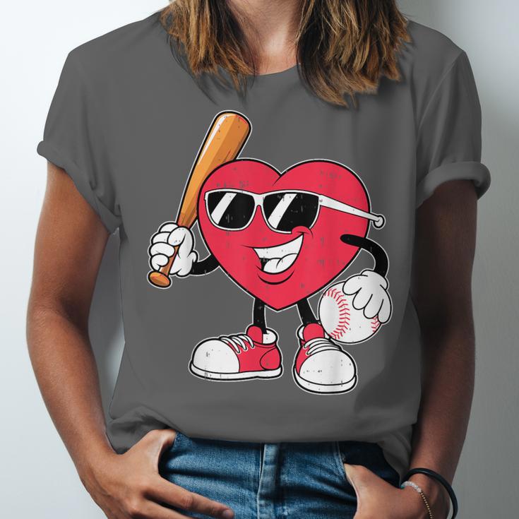 Heart Play Baseball Valentine's Day Teens Boys Girls Kids Unisex Jersey T-Shirt Heart Play Baseball Valentine's Day Teens Boys Girls Kids Unisex Jersey T-Shirt