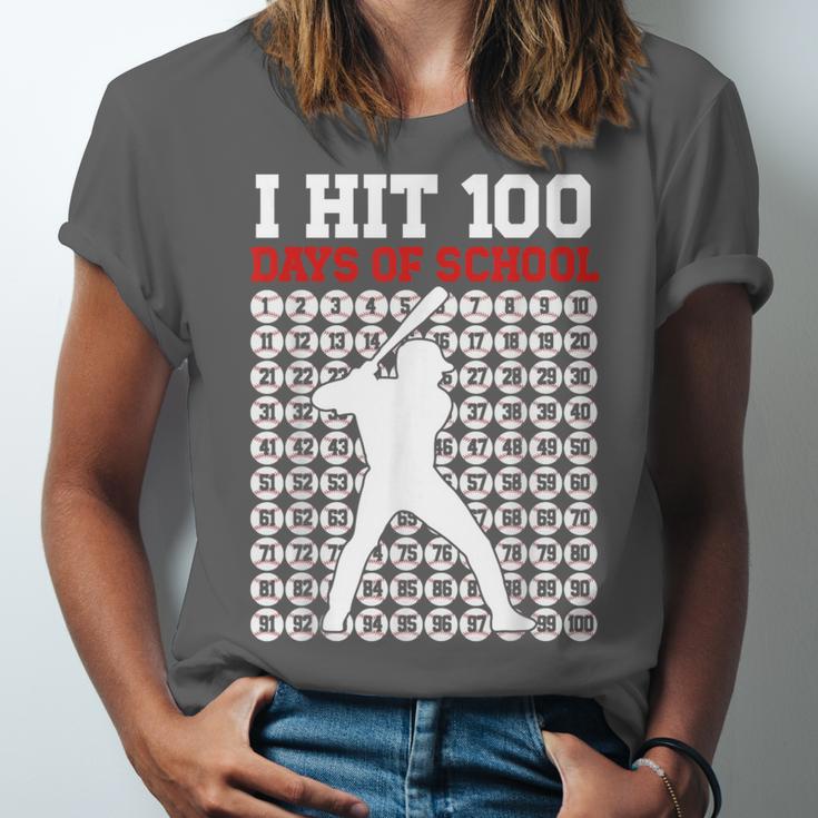 I Hit 100 Days Of School Baseball 100 Day Of School Unisex Jersey T-Shirt I Hit 100 Days Of School Baseball 100 Day Of School Unisex Jersey T-Shirt