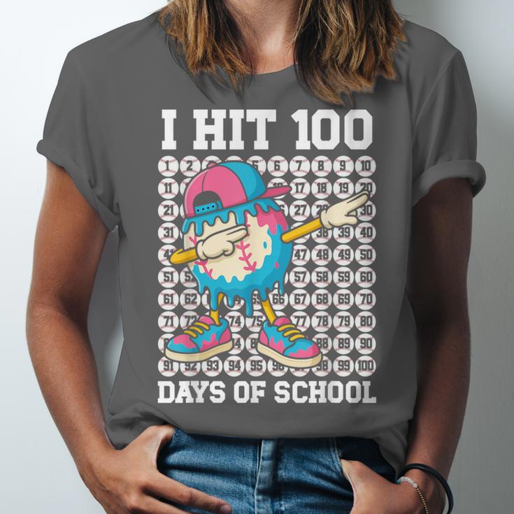 I Hit 100 Days Of School Baseball Ice Cream Drip Boys Girls Unisex Jersey T-Shirt I Hit 100 Days Of School Baseball Ice Cream Drip Boys Girls Unisex Jersey T-Shirt