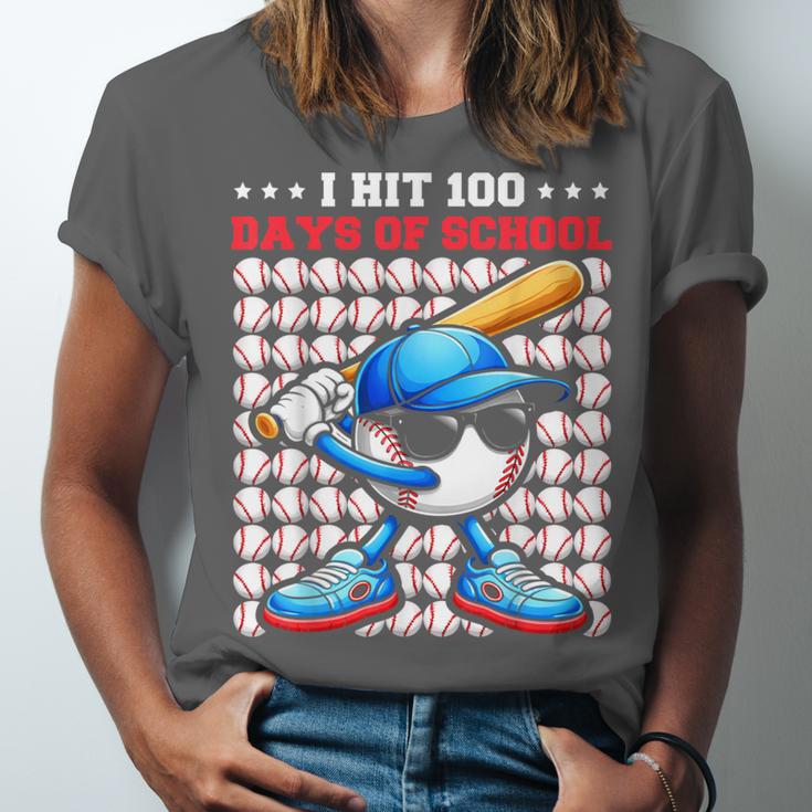 I Hit 100 Days Of School Baseball Player Kids Boys Son Unisex Jersey T-Shirt