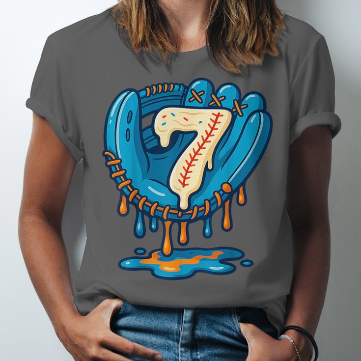 Ice Cream Baseball Glove 7th Birthday Edition Unisex Jersey T-Shirt Ice Cream Baseball Glove 7th Birthday Edition Unisex Jersey T-Shirt