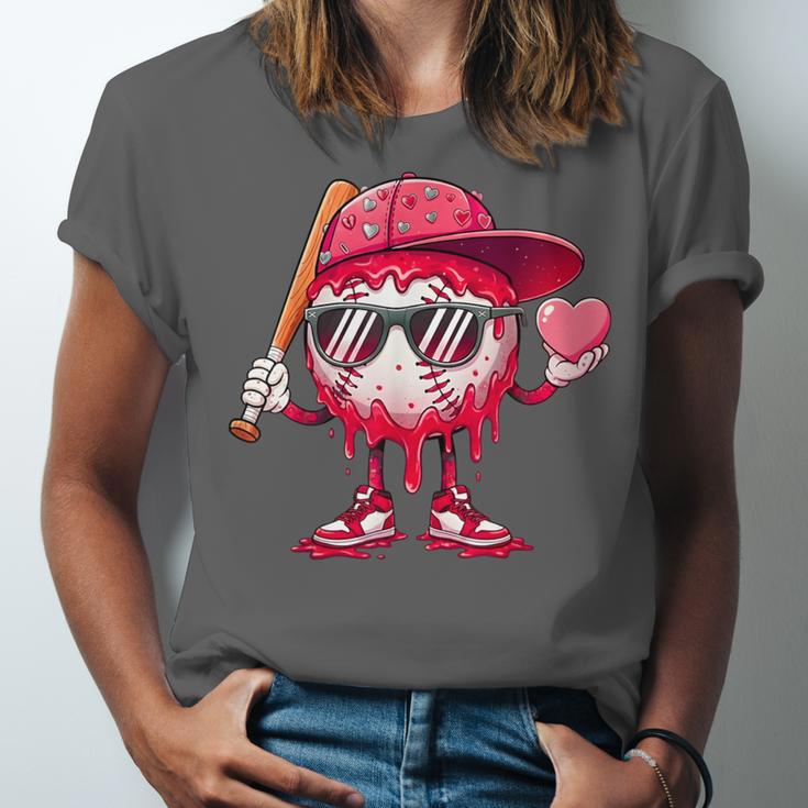 Ice Cream Drip Baseball Valentine's Day Spots Baseball Drip Unisex Jersey T-Shirt