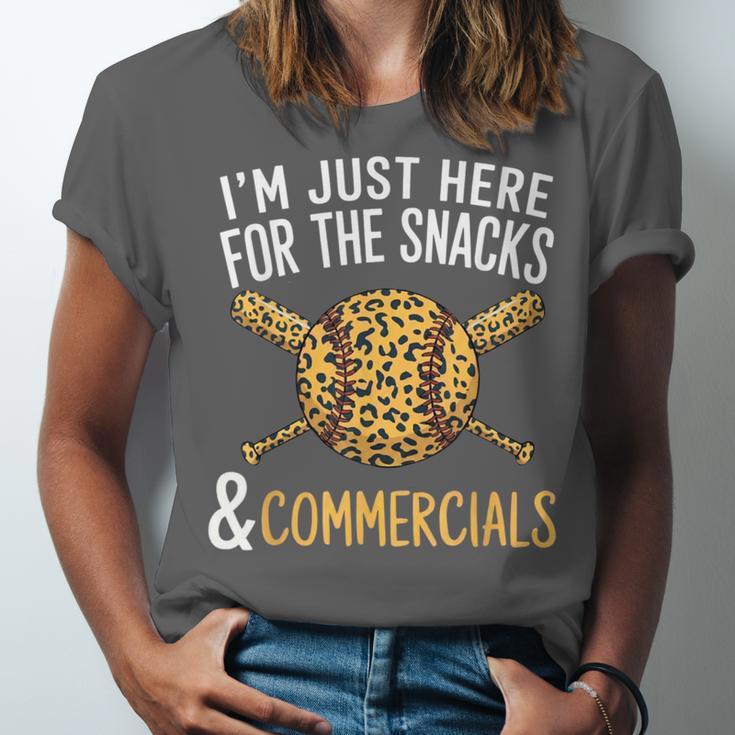 I'm Just Here For The Snacks And Commercials Baseball Unisex Jersey T-Shirt I'm Just Here For The Snacks And Commercials Baseball Unisex Jersey T-Shirt