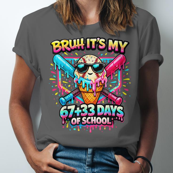 It's My 6733 Days Of School Baseball Ice Cream Dripping Unisex Jersey T-Shirt It's My 6733 Days Of School Baseball Ice Cream Dripping Unisex Jersey T-Shirt