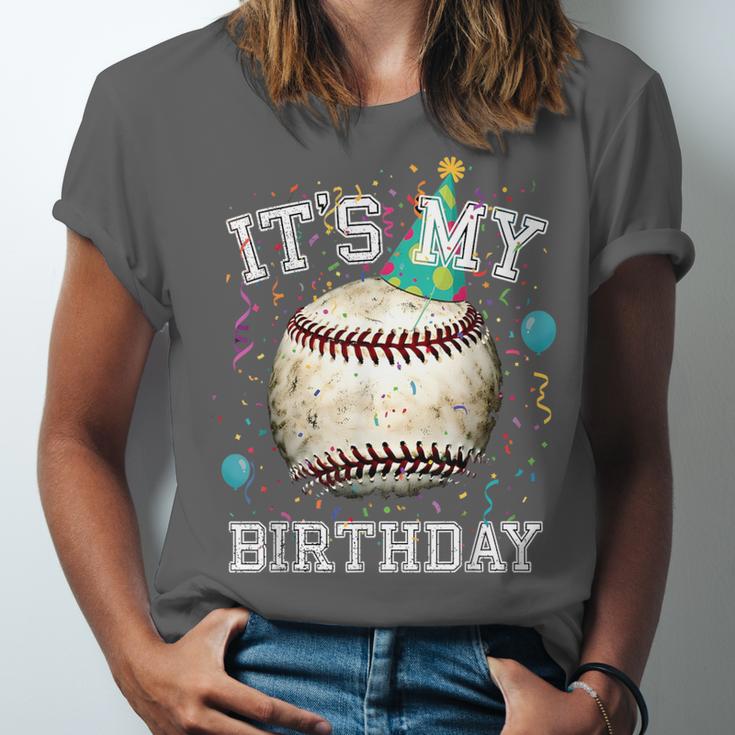 Its My Birthday Vintage Baseball Celebration For Men Kids Unisex Jersey T-Shirt Its My Birthday Vintage Baseball Celebration For Men Kids Unisex Jersey T-Shirt