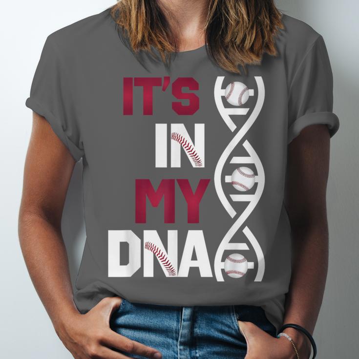 ITS In My DNA Baseball Sport Player Saying Unisex Jersey T-Shirt ITS In My DNA Baseball Sport Player Saying Unisex Jersey T-Shirt