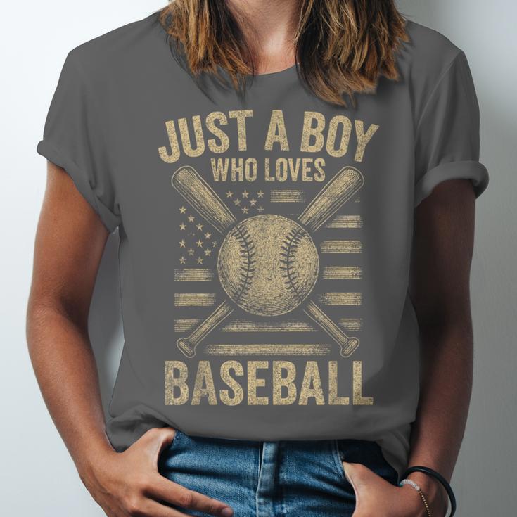 Just a Boy Who Loves Baseball Unisex Jersey T-Shirt