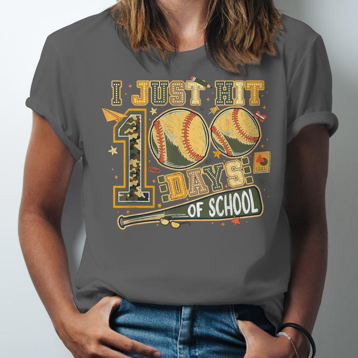 I Just Hit 100 Days Of School Baseball Camo Boys Kid Toddler Unisex Jersey T-Shirt I Just Hit 100 Days Of School Baseball Camo Boys Kid Toddler Unisex Jersey T-Shirt