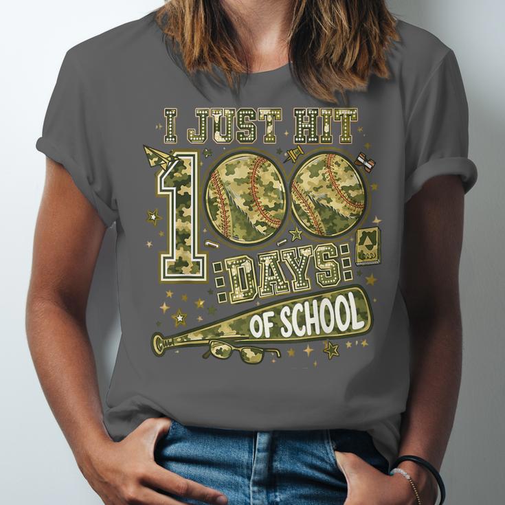 I Just Hit 100 Days Of School Camouflage Baseball Unisex Jersey T-Shirt I Just Hit 100 Days Of School Camouflage Baseball Unisex Jersey T-Shirt
