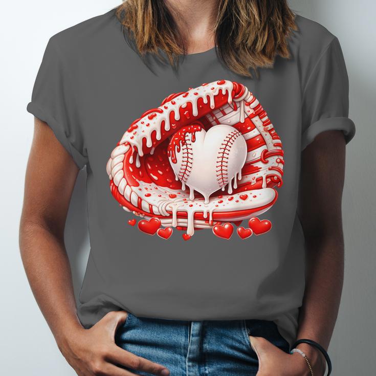 Kid Drip Ice Cream Baseball Heart Catcher Valentines Day Boy Unisex Jersey T-Shirt