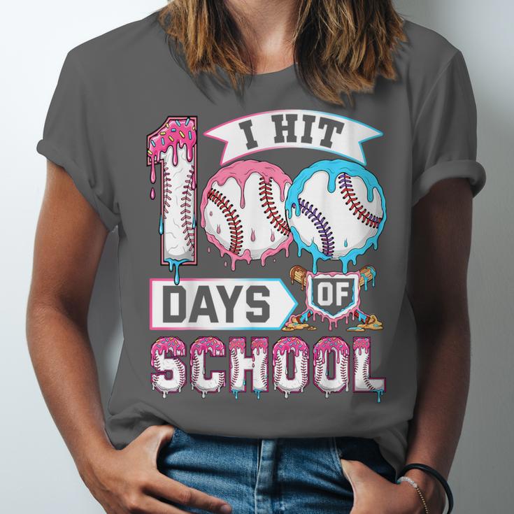Kids 100 Days Of School Boys 100th Day Baseball Drip Toddler Unisex Jersey T-Shirt Kids 100 Days Of School Boys 100th Day Baseball Drip Toddler Unisex Jersey T-Shirt