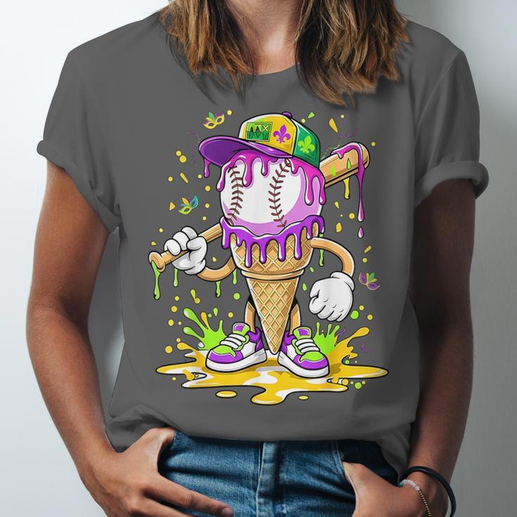 Kids Baseball Drip Ice Cream Apparel Kids Boys Mardi Gras Unisex Jersey T-Shirt Kids Baseball Drip Ice Cream Apparel Kids Boys Mardi Gras Unisex Jersey T-Shirt