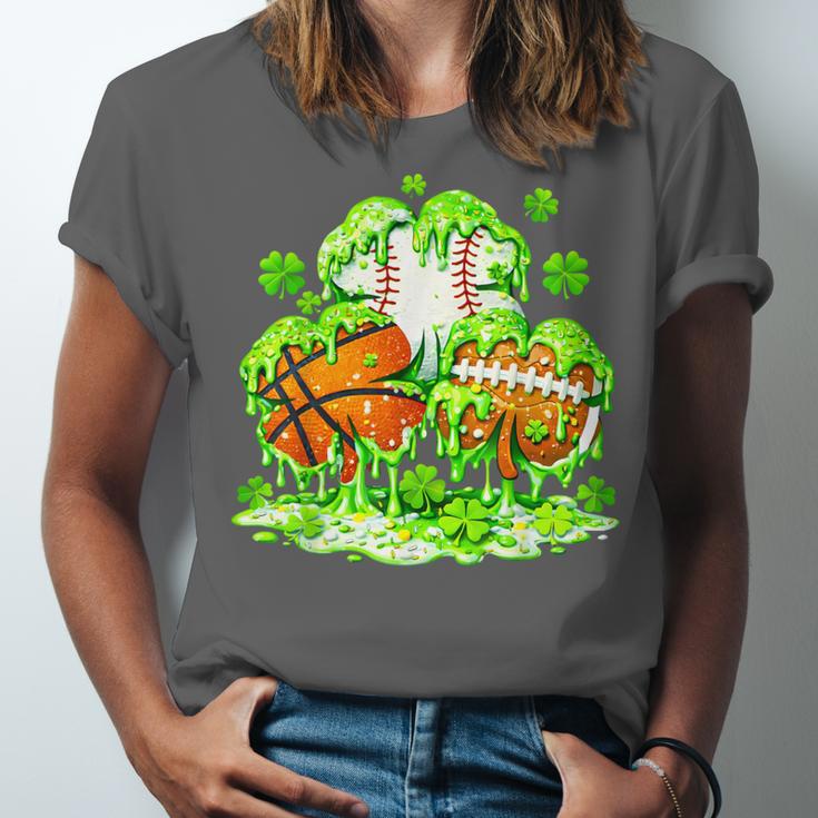 Kids St Patricks Day Shamrock Basketball Baseball Football Unisex Jersey T-Shirt